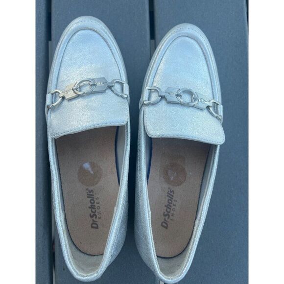 Dr Scholl’s Women Silver Rate Adorn Slip-On Loafers Size 6.5M - Picture 5 of 8